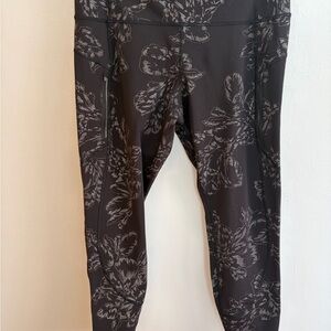 Athleta Rainier Black Reflective Leggings